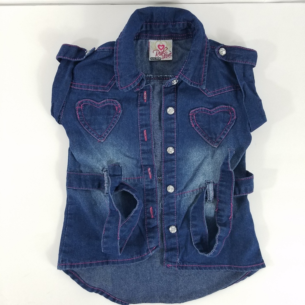 CLEARANCE. Real Love Denim Top. Size 24 month.